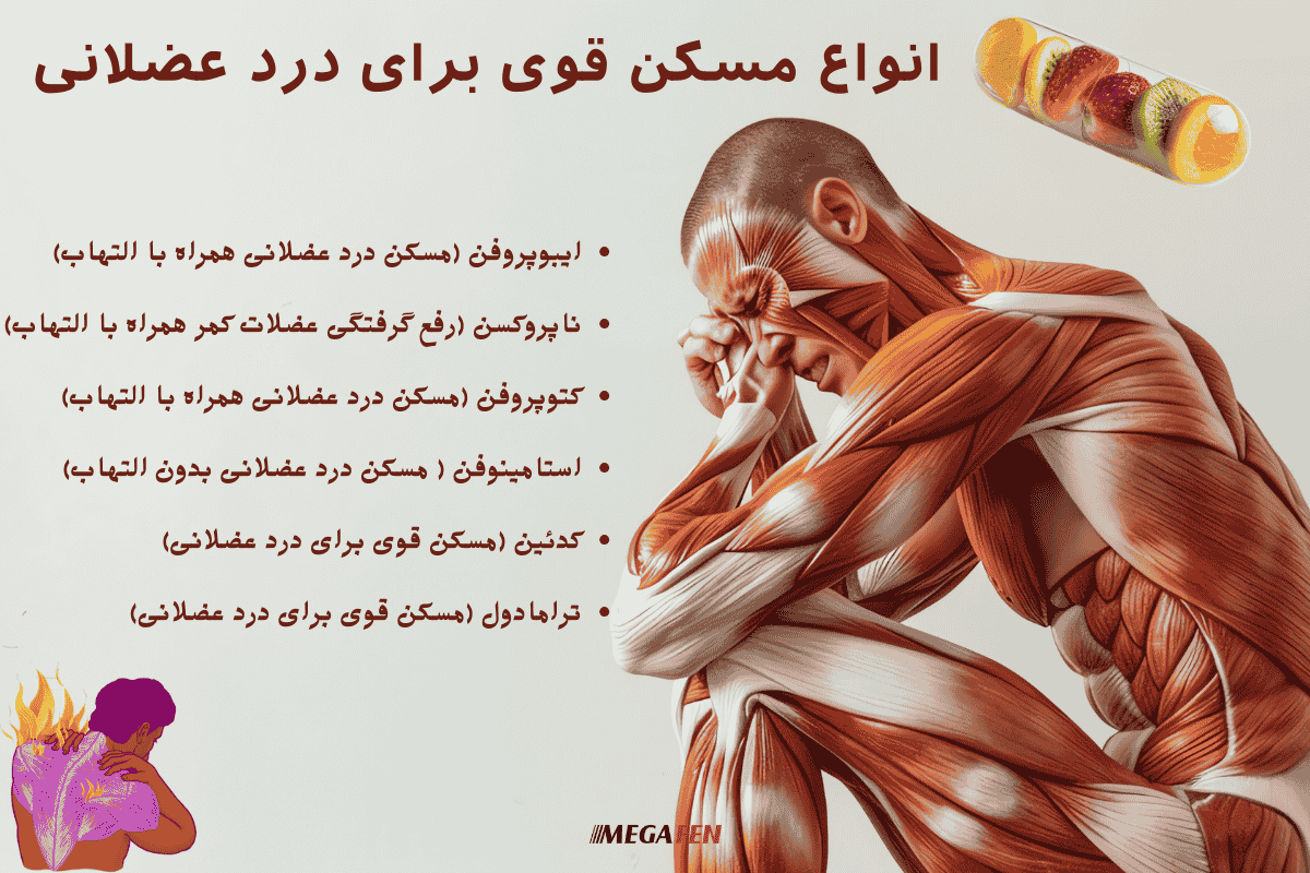 انواع مسکن‌ قوی برای درد عضلانی