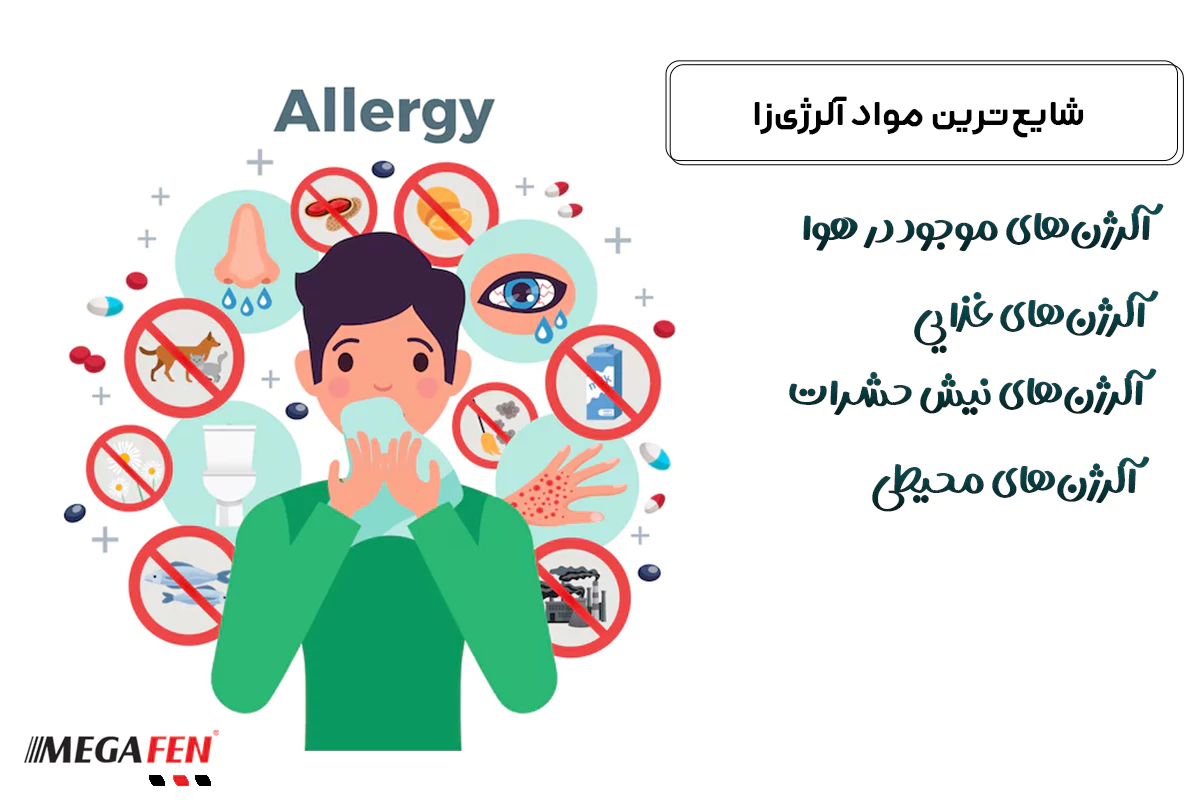 انواع مواد آلرژی زا